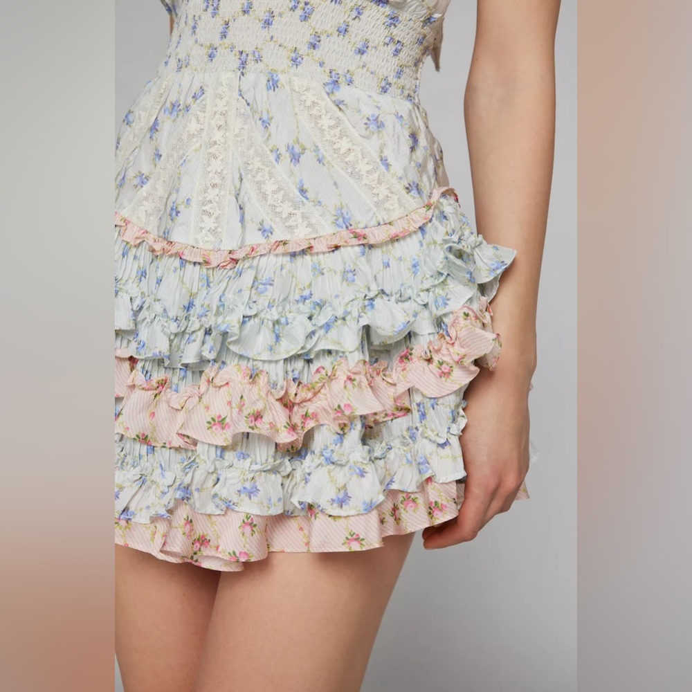 Like New LoveShackFancy Quintell Halter Mini Dress - Picture 4 of 16